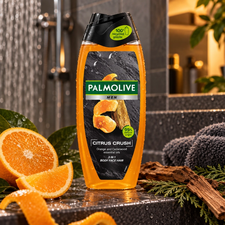 Palmolive Men Citrus Crush w mokrej łazience.png