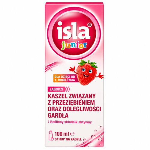 Kolorowe opakowanie syropu Isla Junior.png