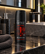 Perfumowany spray STR8 Red Code w luksusowej łazience.png
