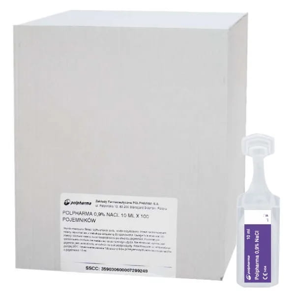 Polpharma 0,9% NaCL, roztwór chlorku sodu, 10 ml, 100 ampułek