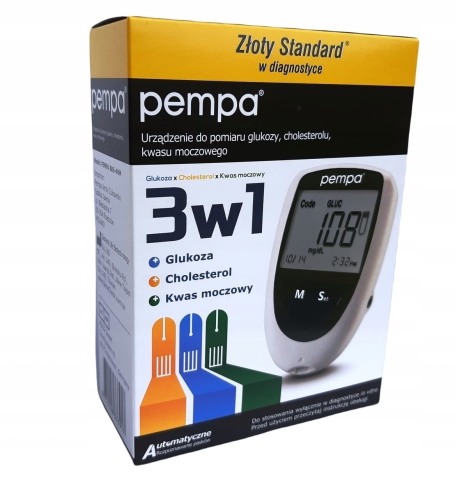 PEMPA-BENECHECK-3w1-paski-GLUKOMETR-CHOLESTEROL-KWAS-BATERIA-25-LANCET-EAN-GTIN-5909991506636