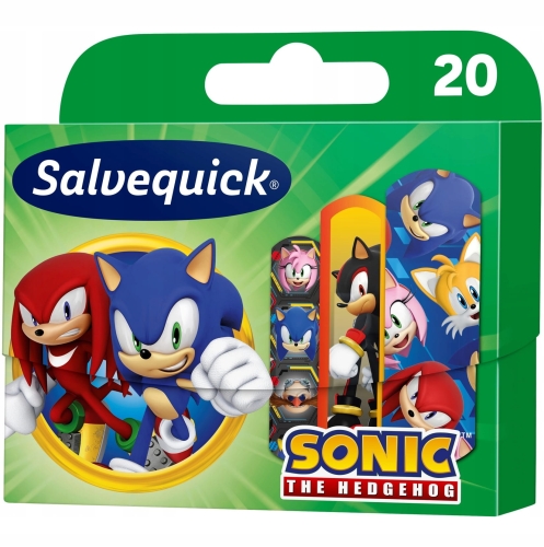 SALVEQUICK-plastry-dla-dzieci-plasterki-opatrunkowe-SONIC-WODOODPORNE-20szt