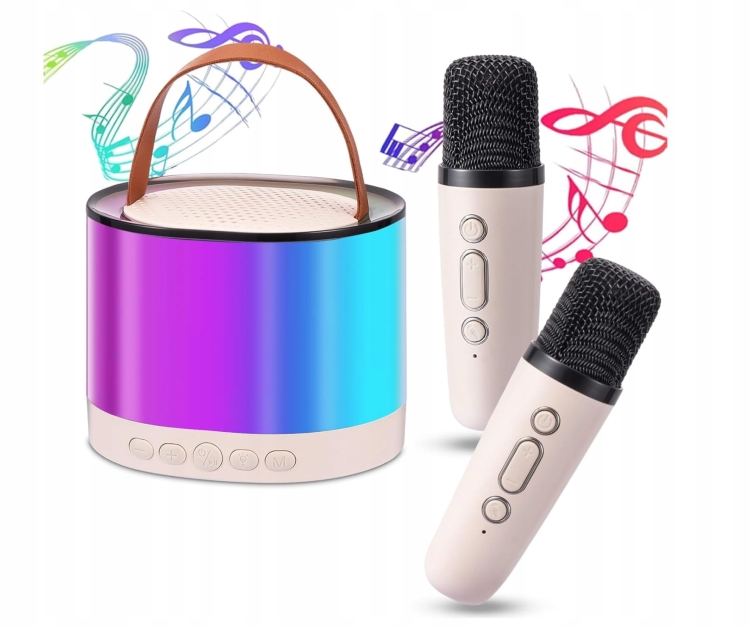 MINI-ZESTAW-DO-KARAOKE-2SZT-MIKROFONY-GLOSNIK-BEZPRZEWODOWY-DLA-DZIECI