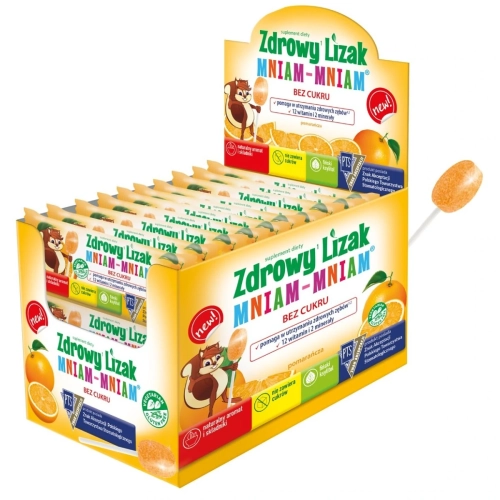 zdrowy-lizak-mniam-mniam-pomaranczowy-lezka-12-witamin-i-mineralow-bez-cukru-bez-glutenu-display-40-x-6g-starpharma.webp