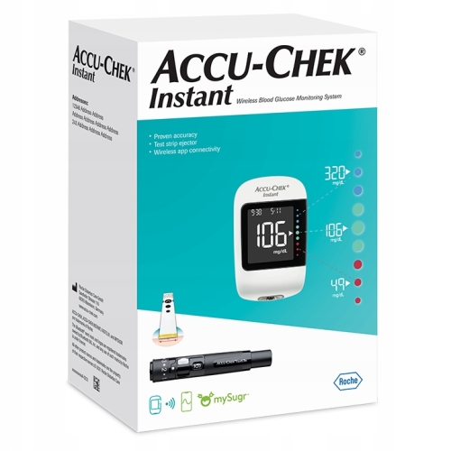 Glukometr-Accu-Chek-Instant-1-sztuka-KOMPLETNY-NOWY-ZESTAW-Wyrob-medyczny-tak