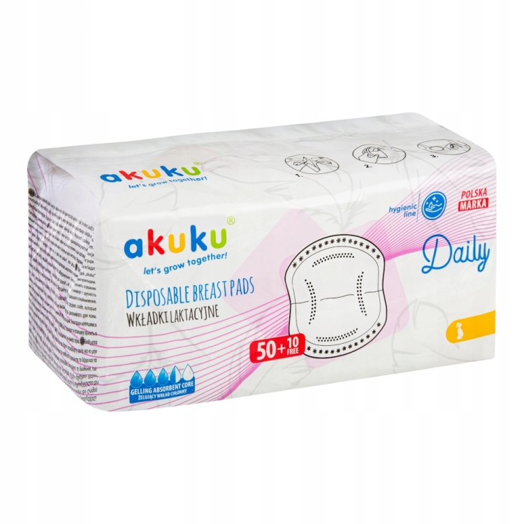 Wkladki-laktacyjne-chlonne-Akuku-50-10szt-GRATIS